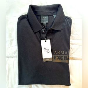 Armani Exchange Men’s Size Small Black Collard Shirt